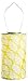 Allsop Home and Garden Soji Lime Leaf Cylinder, LED Outdoor Solar Lantern, Handmade with Weather-Resistant UV Rated Fabric, Stainless Steel Hardware, Chinese Style Light, 1-Count