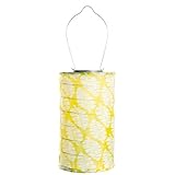 Allsop Home and Garden 30533 11-1/2-Inch Round Soji Printed Solar Lantern, Lime Leaf, 1-Count