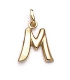 14K 'M' Pol Initial Pendant - GH10046