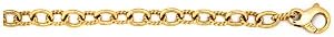 Genuine 14KT Yellow Solid Link 6.5mm Gold Bracelet. (Average Weight: 13 grams).
