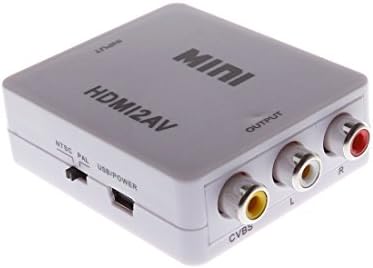 3 RCA CVBS Composite HDMI-AV HD Switch Adapter Video Converter Upscaler 1080P Supporting PAL/ NTSC