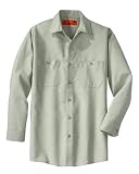 NEW CornerStone - Long Sleeve Industrial Work Shirt Light Grey-M Reg