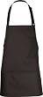 Chef Works F10 3-Pocket Bib Apron, 24-Inch Length by 28-Inch Width, Black