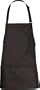 Chef Works F10 3-Pocket Bib Apron, 24-Inch Length by 28-Inch Width, Black