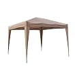 Milan Folding Patio Gazebo with Black Carry Bag Fabric: Khaki