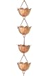 Monarchs Pure Copper Lotus Rain Chain 8-1/2 Feet Length