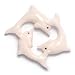 Dolphin triplet handcarved bone pendant necklace by 81stgeneration