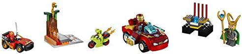 LEGO Juniors Ninjago Snake Showdown 92pcs &amp; Juniors Iron Man vs. Loki 66pcs Playset 2 Pack Building Toys