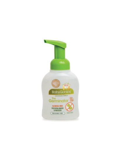 BabyGanics Alchohol Free Foaming Hand Sanitizer, Fragrance Free, 250ml (8.45-Ounce) Bottles (Pack of 2)