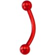 16 Gauge Red Electro Titanium Eyebrow Ring