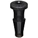 Value Plastics PIP20-2 Press-In Plug with Classic Series Barb, 3/32" (2.4 mm) ID Tubing, Black Nylon (25-Pack)
