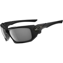 Oakley Scalpel Men's Asian Fit Polarized Casual Sunglasses w/ Free B&F Heart Sticker Bundle - Polished Black/Grey