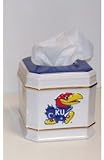 NCAA Kansas Jayhawks Ceramic Tissue Box Cover