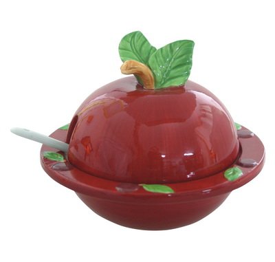 JUDAICA COLLECTIBLE JUDAIC JEWISH NEW YEAR ROSH HASHANAH APPLE CERAMIC HONEY DISH
