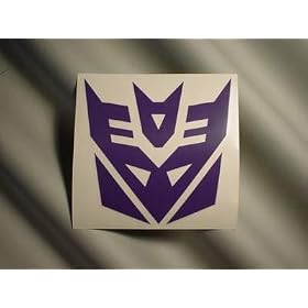 Decepticons Transformers Racing Decal Sticker (New) Purple X2