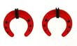 UV Red Buffalo Expander - Black Stars Logo - 00g - Sold as a Pair