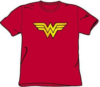 WONDER WOMAN LOGO Adult Red T-shirt Tee Shirt