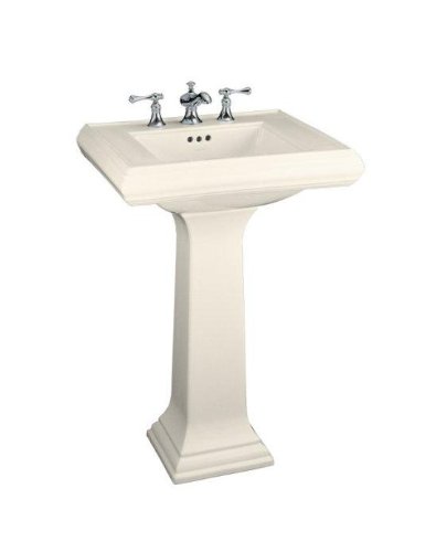 Kohler K-2238-8-S1 Memoirs pedestal lavatory with 8 centers, Biscuit Satin