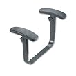 HON - Height-Adjustable T-Arms for ComforTask Series Swivel Task Chairs, Black - Pack of 6