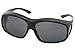 Largest Non Polarized Fit over Sunglasses Style F19 Sunglass Rage (Black Frame-Non Polarized Gray Lenses)