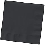 Creative Converting Touch of Color 2-Ply 50 Count Paper Lunch Napkins, Black Velvet