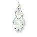 Sterling Silver Girl Martial Arts Charm with 20 inch Sterling Silver Chain