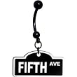 Black Fifth Avenue Street Sign Belly Ring