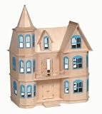 Victorian 3-story Doll House W/furniture