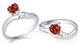 Jewelry : Heart Cut Garnet Ring Sterling Silver Size 8
