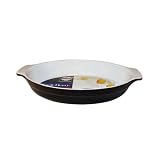 Emile Henry 8.5 Inch Oval Gratin Dish, Black