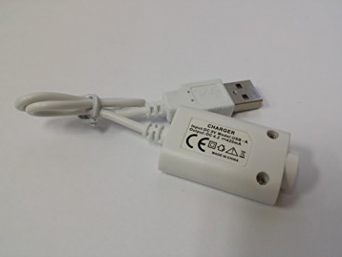 Set of 2 New White USB Charger with USB Cable for Ego / Ego T / Ego Twist / 510 Thread Batteries