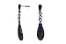 Ladies White, Black Diamond & Sapphire Earring title=