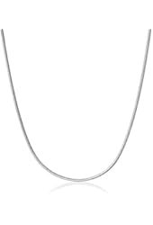 Sterling Silver Round Snake-Chain Necklace