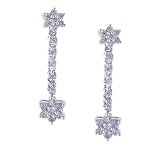 14K WG Diamond Flower Earrings