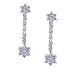 14K WG Diamond Flower Earrings
