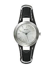 DKNY Sasha Black Leather Cuff Womens watch #NY8750