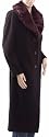Brown Wool Fur Collar Womens Winter Coat Size 10