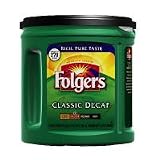 Folgers Classic Roast Decaffeinated Ground Coffee, 33.9-Ounce Tubs (Pack of 2)