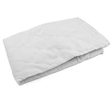 Queen Size Zippered Quilted Pillow Protector - White