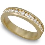 1/2ctw Round and Baguette Diamond Band