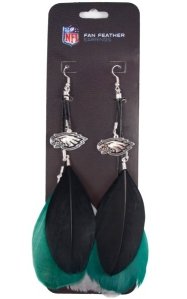 Philadelphia Eagles Team Color Feather Earrings