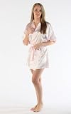Women's Satin Robe: Classic Short Bathrobe, Ladies' Sleepwear by Mystic Clothing