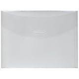 Booklet 5 1/2 x 7 3/8 Clear Plastic Tuck Flap Closure Envelope - 12 envelopes per pack