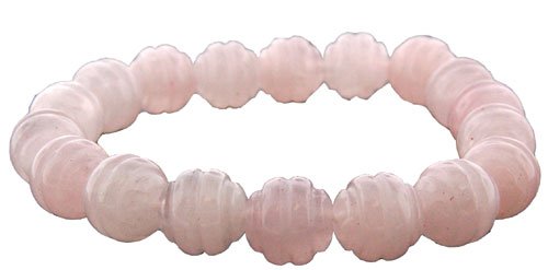 Click here to buy Carved Bead 10mm Bracelet - Rose Quartz.