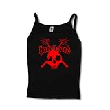 HATEBREED - Red Skull - Black Women's / Girls Spaghetti Strap T-Shirt / Junior Camisole (Girlie / Babydoll)