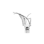 SST Oryg Detangler Set OS 1-1/8" / Pro Vert Threadless Silver/Black