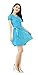 Fasot Women's Summer Sweet Bowknot Princess Chiffon Ball Gown Cocktail Dress Blue