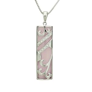 sterling silver phoenix rose quartz pendant necklace