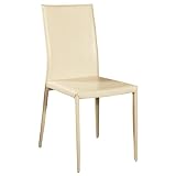 Pinzon Kinzie Leather Dining Chair, Cream by Amazon