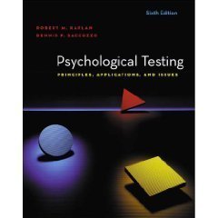 Psychological Testing - Principles, Applications, and Issues - 6th (Sixth) Edition